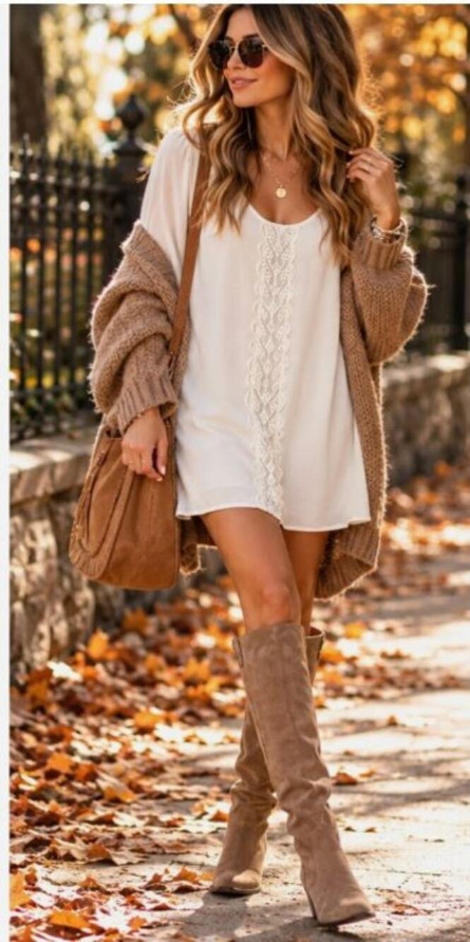 NWT ASTR The Label Ivory Lace Trim Shift Dress Boho Romantic L Cowgirl